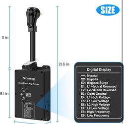 Bluetooth 50 Amp RV Surge Protector with Auto Shutoff & Replaceable Surge Protection Module – UL Certified