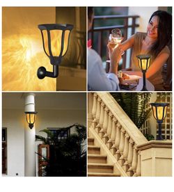 Solar Lights Outdoor Flickering Flames Solar Torches Landscape Solar Torch Light Lighting Dusk to Dawn Auto On/Off Outdoor Solar Pathway Lights for P