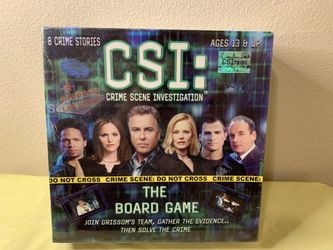CSI Crime Scene Investigation The Board Game-8 Crime Stories-2004 New Sealed