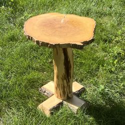 Handmade Wood Side Table/Plant Stand 