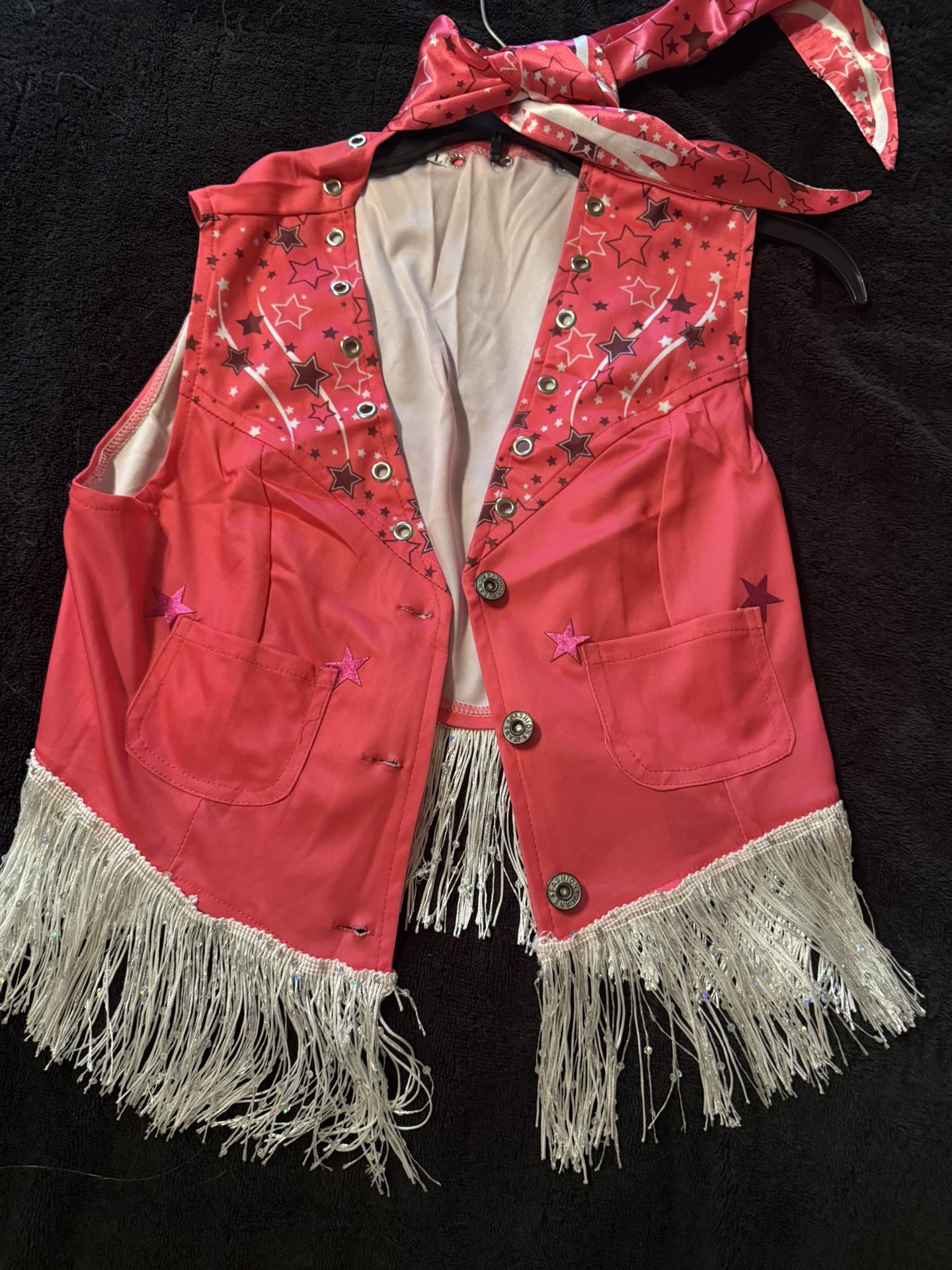 Western Barbie Costume With Fringe Size L