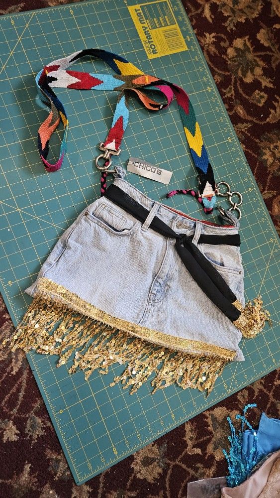 Blue Jean Crossbody Bag