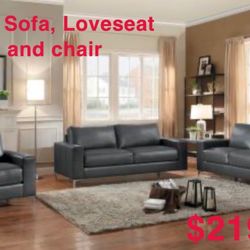 3 Pc Sofa , Loveseat And Chair 