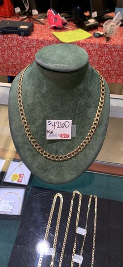 14k Diamond Cut Cuban Link Necklace 