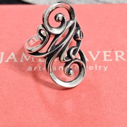 James Avery Retired Sterling Silver Electra Ring 