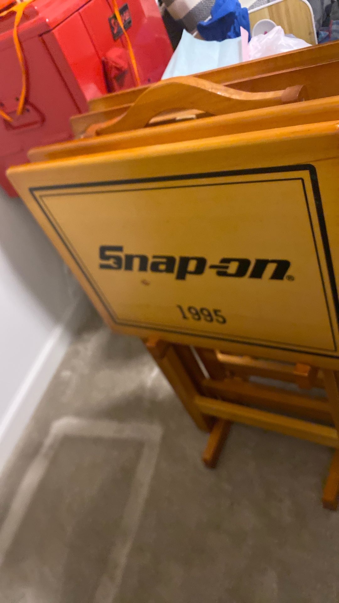 Snap-on Tools 4 Piece Fold Up Side/dinner Tables