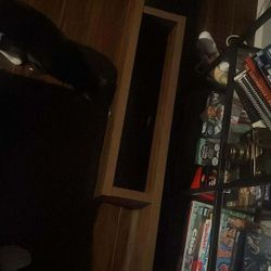 Brown Floating TV stand