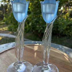 Vintage Mikasa Set Of 2 Candlestick Holder