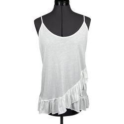 Rachel Zoe Spaghetti Strap Women's Summer Top Ruffle Hem Size M