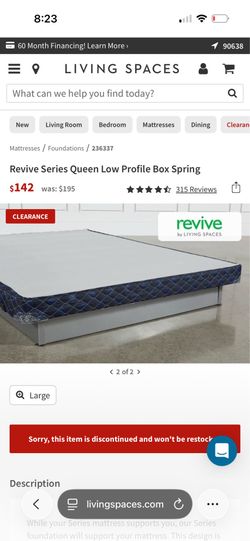 Revive Series Queen Low Profile Box Spring- 4”