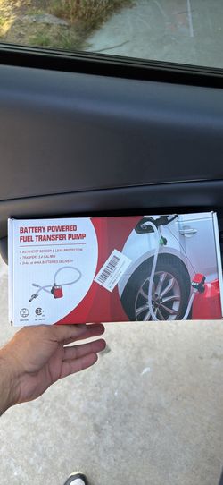 Fuel Transfer Pump,Car accessories Fuel Transfer Pump Battery Powered,No Spill Portable Siphon with 3 Adapters and Auto Shut-Off,Automotive Tool,Suita