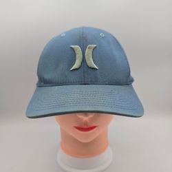 Hurley Blue Solid Flexfit Stretch Twill FittedHat Size S-M (Stretched) 8