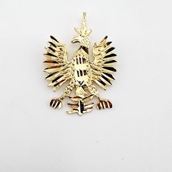 14k gold Polish bird pendant