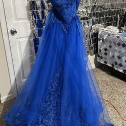 Beautiful Royal Blue Wedding Dress