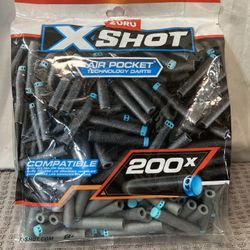 New Factory Sealed ZURU XSHOT AIR POCKET TECHNOLOGY BULLETS/DARTS, NERF COMPATIBLE, 200 Count