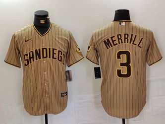 JACKSON MERRILL San Diego Padres Jersey-TAN