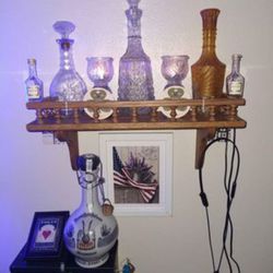  Crystal And Glass Decanters And STEIN W/ STOPPER And STRAINER 


