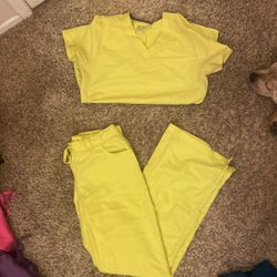 Yellow Small Grey Anatomy Scrubs