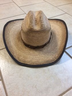 COWBOY HAT JUSTIN STRAW HAT 20X USED