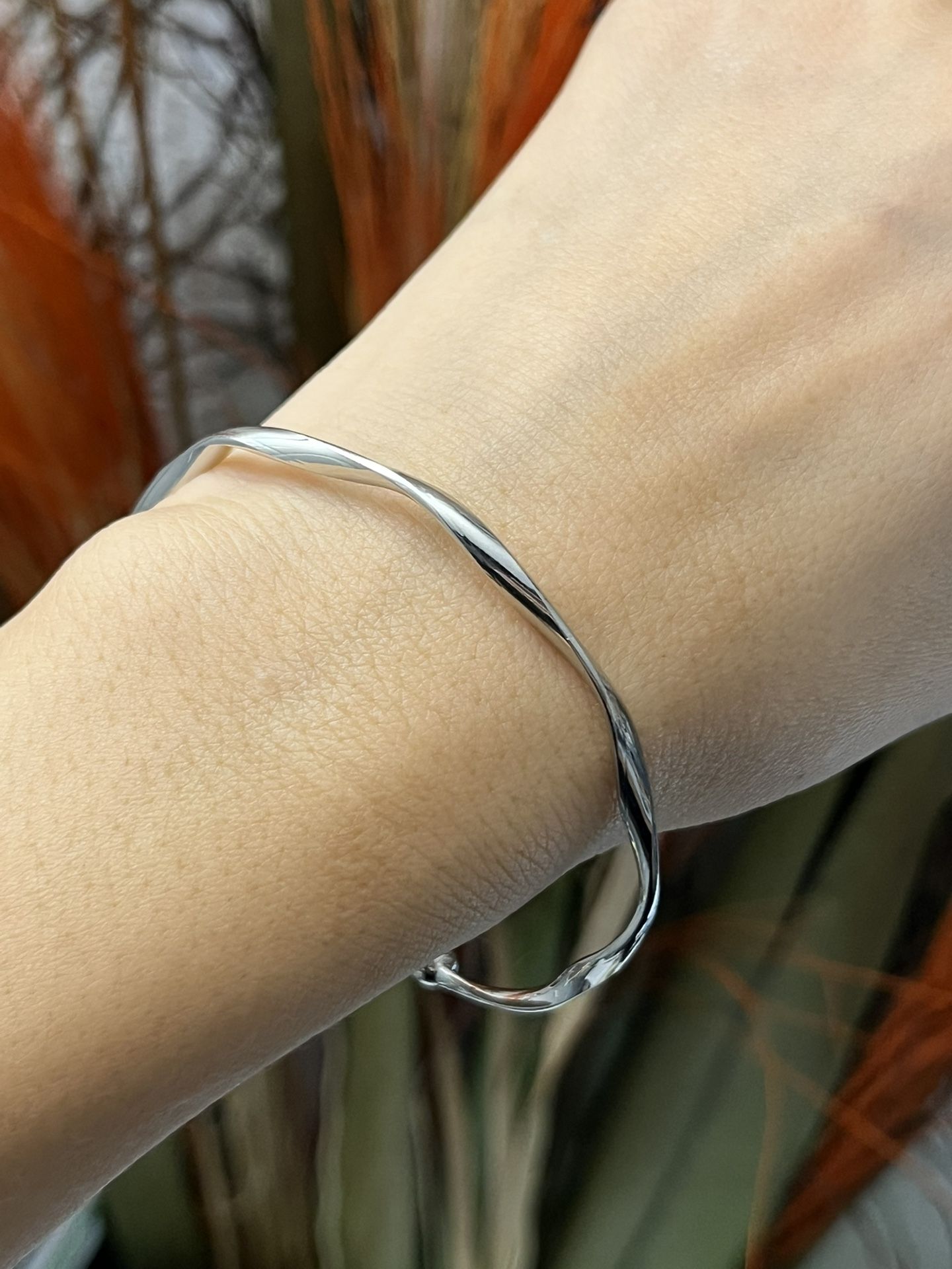 S925 silver twisted Bracelet,Silver Cuff bangle bracelet,Chunky bracelet,Silver Cuff bangle bracelet,Cuff bangle,Gift for her him DETAILS * Materia