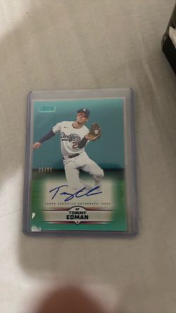 Tommy Edman autographed numbered card