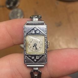 Bulova 14k White Gold Filled Lds Watch