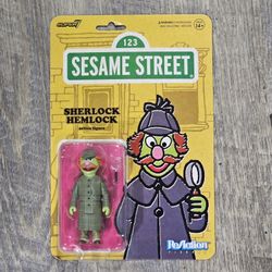 SUPER7 SESAME STREET SHERLOCK HEMLOCK REACTION ACTION FIGURE NEW