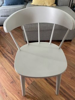 IKEA dining chair in light grey finish
