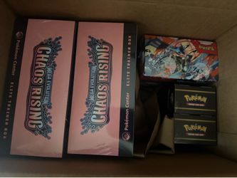 New pokemon center exclusive chaos rising elite trainer box