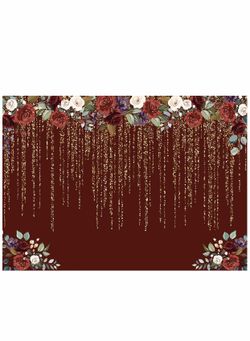 Backdrop Floral Burgundy