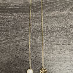 Gorjana Gold Plated Virgo Pendants With Necklaces