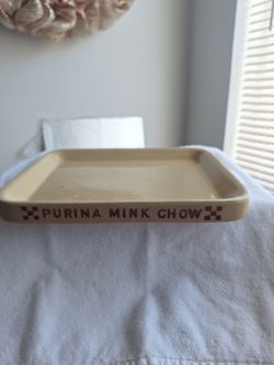 Vintage Ralston Purina Mink Cow Feed Dish