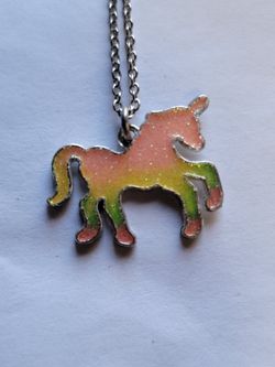 rainbow unicorn necklace
