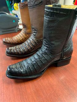 Nuevas botas vaqueras de piel Dubái con cinturón para hombre