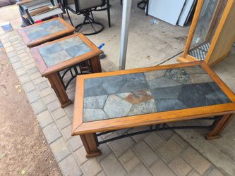Rustic coffee table and end tables