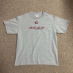 Cincinnati Reds Vintage Style CSA Gray Embroidered Classic MLB T-Shirt