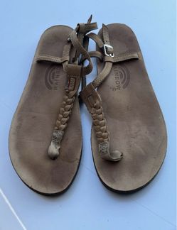 Rainbow Sandals T-Street Sierra Brown Braided Leather Thong XL WOMEN’s 8.5-9.5