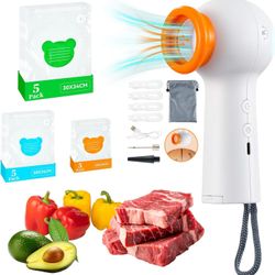 AJKJ Dog Food and Treat Storage Vacuum Sealer w/ 3 Size Bags (15 Pcs) (NEW)