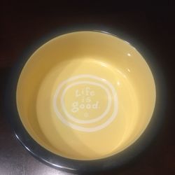 Life Is Good 6” Ceramic Pet Bowl