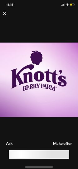 Tickets 🎟️ for knotts