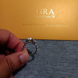4ct Moissanite.925 Sterling Silver White Gold Plated!!