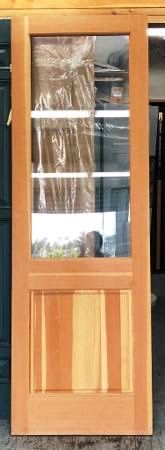 ***2/8 X 8/0 TM COBB FIR SINGLE GLAZED 1 3/4" THICK BOOK DOOR***