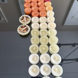 Lot Of 47 Yankee Candle/PartyLite Tea Lights/Assorted Scents/New