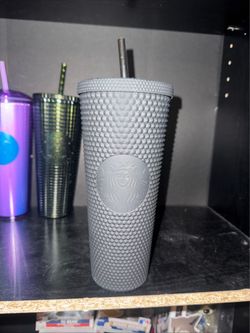 Matte black Starbucks cup