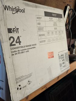 Whirlpool WVU37UC4FS1 24” under cabinet range hood Stainless Steel