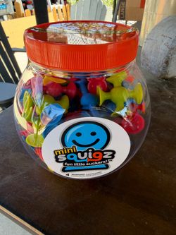 Mini Squigz (Fun Little Suckers!) Toy Jar — Complete Set