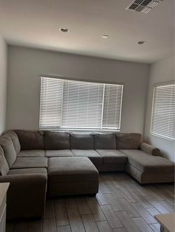 7 seat couch with ottoman