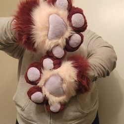 Red Fursuit Paws