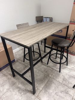 Dining table and chairs