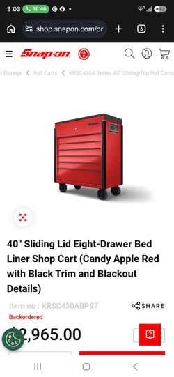 Snap on 40 inch rolling toolbox